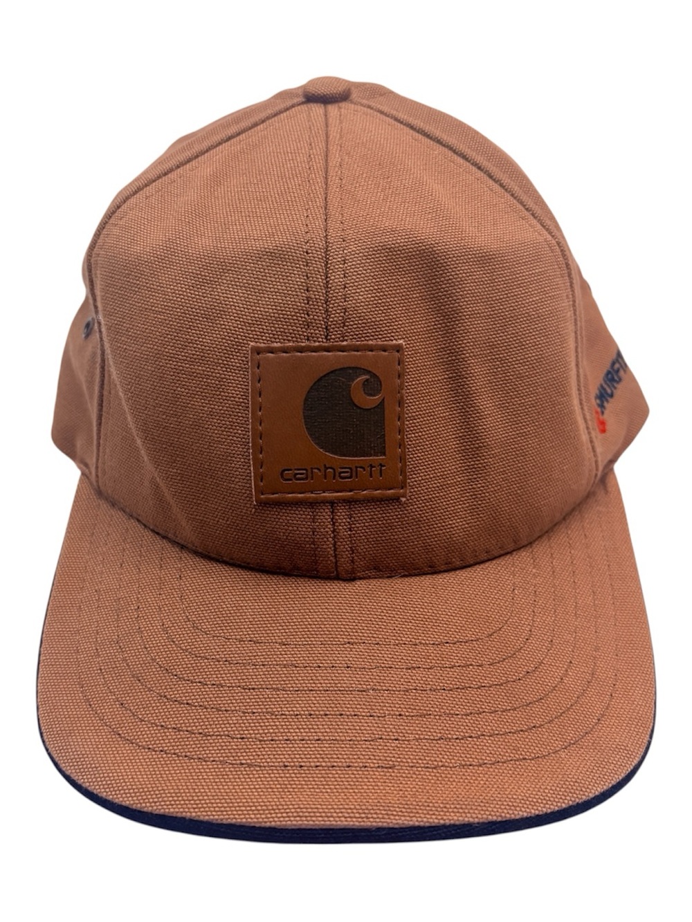 Vintage Carhartt Smurfit Stone Canvas Leather Strapback Hat